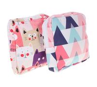 Vaguelly 2pcs Portable Sanitary Towel Storage Bag with Zip Closure Lightweight Leopard Print Nursing Mat Pouch for Stylish Travel Organizer for Pads and Small Essentials