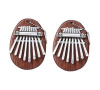 Vaguelly 2pcs Practical Tone Miniature Kalimba Thumb Piano for Beginners Lightweight Wooden Musical Instrument Easy to Play Sound for Friends and Family