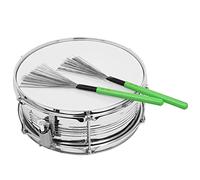 Vaguelly 2pcs Professional Drum Brush for Drums Made of Steel Wire Wooden Handle for Jazz Drummers and Instrument Accessories