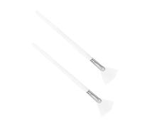 Vaguelly 2pcs Professional Mask Diy Brush Wooden Handle Fan Shape Makeup Brush for Smooth Coverage
