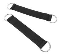 Vaguelly 2pcs Pulley Hanging Straps for Chin-up Bars and Bars, Black Polyester Exercise Lanyard for Resistance Training, Easy to Use Fitness Pulley System Strap Kit for Gym and Fitness