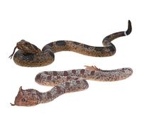 Vaguelly 2pcs Realistic Fake Snakes Flexible Soft Tpr Animal for Pranks Halloween Party Favors Outdoor Fun and Table Decoration with Lifelike Design