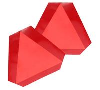 Vaguelly 2pcs Red Triangle Slow Moving Vehicle Safety Signs with Multifunctional Design and Enhanced Visibility, Sturdy Aluminum and Pvc Reflective Warning Signs for Highway and Road Use