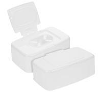 Vaguelly 2pcs Refillable Wipe Holder Box for Home or Travel, Portable Pp Material Tissue Dispenser Case with Lid, Suitable for Stroller, Compact and Sturdy Wipe Storage Container
