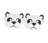 Vaguelly 2pcs Reusable Cute Animal Panda Mask Lightweight Cosplay Accessory for Birthday Parties and Halloween Celebrations Comfortable Design for Long Wear Material for Durability Fun