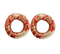 Vaguelly 2pcs round Cotton Singing Bowl Cushion Sound Bowl Support Pad for Yoga Meditation Mandala Design for Tibetan