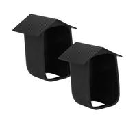 Vaguelly 2pcs Security Camera Covers Outdoor Casing Protector for Durable Rain Cover Easy Installation Elegant Black Design