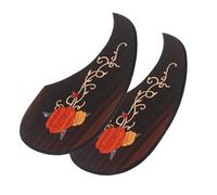 Vaguelly 2pcs Self-adhesive Guitar Pickguard Rosewood Material Carved Inlay Design Impact Protection Plate for Acoustic Guitar Prevents Scratch Damage Body