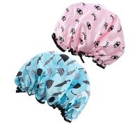 Vaguelly 2pcs Shower Hat Lightweight Hair Protector for Bathing and Washing Soft and Durable Shower Head Cover for Easy Travel and Night Sleeping