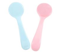 Vaguelly 2pcs Silicone Facial Cleansing Brush for Deep Cleaning Soft Bristles for Exfoliating Face Wash and Gentle Skin Care