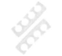 Vaguelly 2pcs Silicone Nail Art Dividers Soft Reusable Pedicure Separators for Feet and Fingers Comfortable Half-translucent White Nail Polish for Home and Salon Use