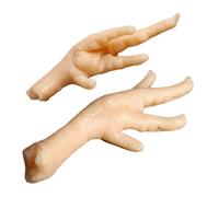 Vaguelly 2pcs Simulated Chicken Feet Prop Large Lifelike PVC Fake Food Model for Home Kitchen Supermarket Meat Shop Food Display Photography