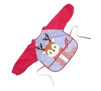 Vaguelly 2pcs Sleeve Bib Smock for Feeding and Art Full Coverage Boy Girl Bib Elastic Cuffs for Messy Mealtimes and Creative Play Fits Ages