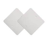 Vaguelly 2pcs Stainless Steel Cover Plate Electrical Box Cover Ceiling Silver Heavy Duty Metal Easy to Install Hide Box Openings and Home Replacement