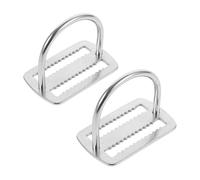 Vaguelly 2pcs Stainless Steel Diving Webbing Strap Keeper with Scuba D Ring Buckle for High Durability and Maintain Weight Belt Placements, for Underwater Tasks and Hunting