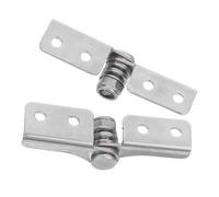 Vaguelly 2pcs Stainless Steel Torque Shaft Hinges with Adjustable Damping Stop for Folding Tables and Windows, User-Friendly Installation, Stable Door Operation, Torque 0.8 N.m, Silver