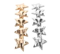 Vaguelly 2PCS Star Shaped Metal Hair Barrettes for Women Spring Clips with Firm Hold for Thick Hair Chic Decorative Barrette Gold and Silver Stable Hairstyle Accessories