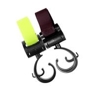 Vaguelly 2pcs Stroller Hooks for Hanging Bags and Diaper Gear, Detachable Straps with Hook and Loop Fastener, Multi-Functional Motorcycle and Electric Scooter Clips for Daily Shopping Use