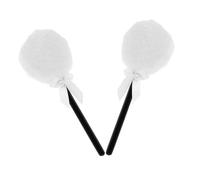 Vaguelly 2pcs Super Soft Makeup Applicators Fluffy Powder Applicators for Face and Body Long Handle for Loose Powder and Body Glitter Application
