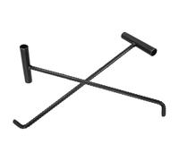 Vaguelly 2pcs T Hook Pull Hook Manhole Cover Lifter Stainless Steel Simple Design Workmanship Fire Protection Manhole Cover Lifting