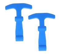 Vaguelly 2pcs T-shaped Rubber Latch Strap for Cooler Lid Replacement Ergonomic Pull Handle Heavy-duty Silicone Construction Secure Grip for Outdoor Camping Fishing Freezer Chest Blue
