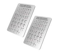 Vaguelly 2pcs Tactile Alphabet Board for Blind Raised Dots Braille Learning Tool Portable Educational Aid for Home School Supports Literacy and Communication Skills