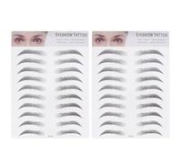 Vaguelly 2Pcs Temporary Eyebrow Transfers Stickers Black Paper 3D Simulation Easy Application for Men and Women Daily Use
