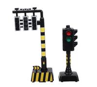 Vaguelly 2pcs Traffic Stoplight Toy: Realistic Light-Up Road Safety Toy - Pedestrian Walking Symbols Pretend Play for Kids Early Learning Safety Awareness