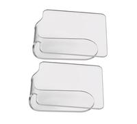 Vaguelly 2pcs Transparent Acrylic Color Mixing Plate with Curved Thumb Handle for Professional Makeup and Nail Art Ergonomic Handheld Palette for Foundation Eyeshadow Primer Blending