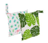 Vaguelly 2pcs Travel Wet Bag Stylish Reusable Storage for Diapers Clothes and Toys Chic Patterns for Easy Organization The Go