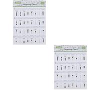 Vaguelly 2pcs Trumpet Chord Learning Reference Chart Poster for Novice Beginners Assorted Practice Charts for Music Practice Sessions Random Color