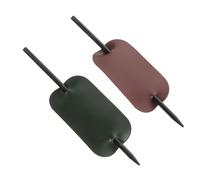 Vaguelly 2pcs Vintage PU Leather Hair with Stick Lightweight Ponytail Holders for Women Elegant Hair Accessories for Daily Use Parties and Dates Compact and Portable in Green and Wine
