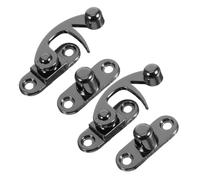 Vaguelly 2pcs Vintage Zinc Alloy Toggle Hasp Hook Latch Right Swing Arm for Jewelry Box Wooden Case Toolbox Smooth Operation Antique Lock Closure Hardware