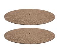 Vaguelly 2pcs Vinyl Record Mat Cork Record Player Pad Turntable Mat Groove for Protecting Vinyl