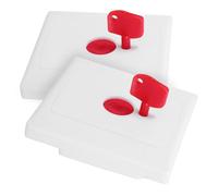 Vaguelly 2pcs Wall Mount Emergency Alert Button for Seniors and Patients with Key, Manual Panic Alert Switch for Caregiver Assistance in Home and Healthcare Settings