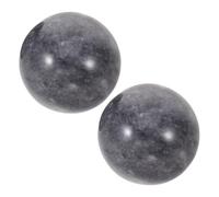 Vaguelly 2pcs Weighted Jade Hand Exercise Balls 25mm for Motor Skills Training and Precision Grip Strengthening, Lightweight Stone Massage Spheres for Meditation and Office Use