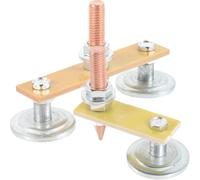 Vaguelly 2pcs Welding Ground Magnet Welding Ground Clamp Strong Conductivity Aging Resistance Electroplated Iron Magnetic Accessory for Tools