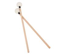 Vaguelly 2pcs White Felt Timpani Drumsticks Wooden Handle, Professional Percussion Drum Hammers for Snare and Orchestral Use, Music Instrument Accessories