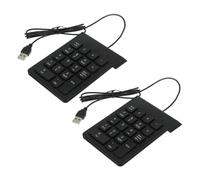 Vaguelly 2pcs Wired USB Numeric Keypad Keys Compact Portable Number Pad with Shortcut Keys for Banking Financial Accounting PC Laptop Desktop Computer