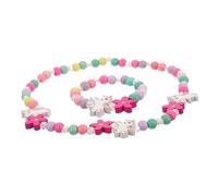 Vaguelly 2pcs Wooden Colorful Unicorn Jewelry Boys and Girls Beaded Necklace and Bracelet for Little Girls for Parties Birthdays Christmas and Everyday Wear
