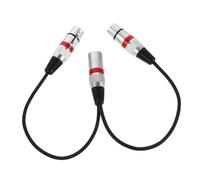 Vaguelly 2pcs Xlr Male to Dual Female Audio Splitter Cable with Red Ring Secure Connectors Durable Stereo Headphone Mic Adapter for Flexible Audio Distribution and Stable Transmission