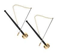 Vaguelly 2pcs Yin Qing Dharma Instrument Hand Musical Instrument Craft Buddhist Yin Qing Buddha Bell Temple Ritual Utensil