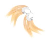 Vaguelly 2sets Clockwork Card Hair Testing Samples for Hair Salon Supplies Including Sample Ring and Human Bulk for Dye and Chart