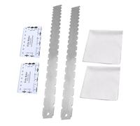Vaguelly 2sets Guitar Neck Straight Edge Luthier Tool Notched Straight Edge Guitar Measuring Tool String Action Gauge for Electric