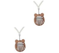 Vaguelly 2sets Kalimba Finger Piano Portable Key Musical Instrument for Beginners Brown Color Lightweight Design for Easy Carrying for Boys and Girls Music Practice and Enjoyment