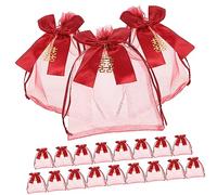 Vaguelly 2sets Small Drawstring Pouch Craft Bag Fabric Jewelry Bags Wedding Favor 20pcs*2
