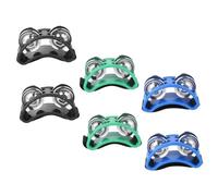 Vaguelly 3 Pairs Foot Tambourines with Jingle Bells Vibrant Color Options for Musicians Dancers Fitness Enthusiasts Lightweight Percussion Instrument for Music Performance