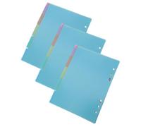 Vaguelly 3 Sets Binder Dividers with Tabs Binder Dividers A5 Plastic Colour-Coded for Books Research Document Separation and Quick Reference