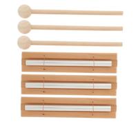 Vaguelly 3 Sets Wooden Hand Chimes with Mallets Handheld Musical Bells for Music Teaching Mindfulness Meditation Yoga Prayer Portable Percussion Instruments for Classroom and Outdoor Use