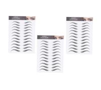 Vaguelly 3 Sheets Waterproof Temporary Brow 6D Natural Look Fake Eyebrow Stickers Makeup Brow Stickers 3pcs Pack